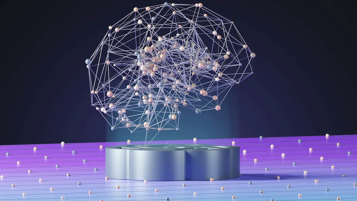 Illustration of a connected neural network